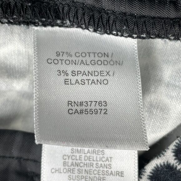 LAUNDRY Shelli Segal Bermuda Shorts Women's Size 8 Black / White Circles Stretch - Picture 7 of 16